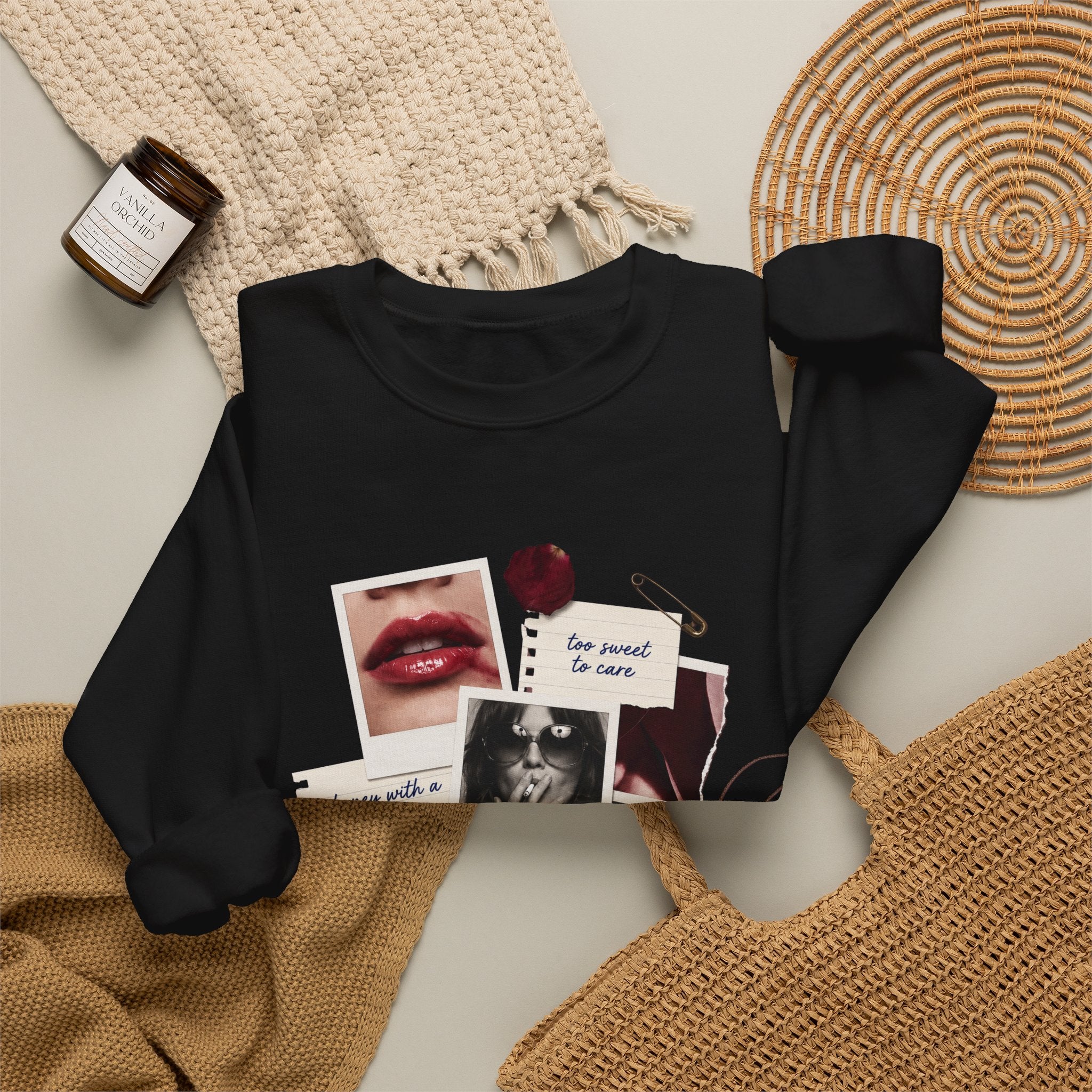Collage Vintage Romance Crewneck Sweatshirt