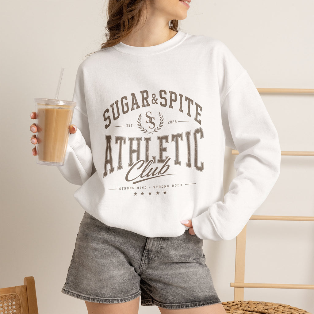 Athletic Club Sweatshirt — "Sugar & Spite" Vintage Crewneck