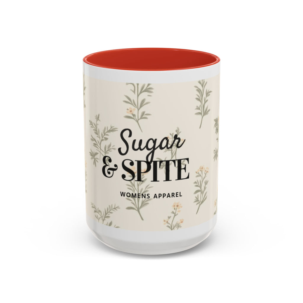 Sugar & Spite Floral Coffee Mug — Accent 11/15oz