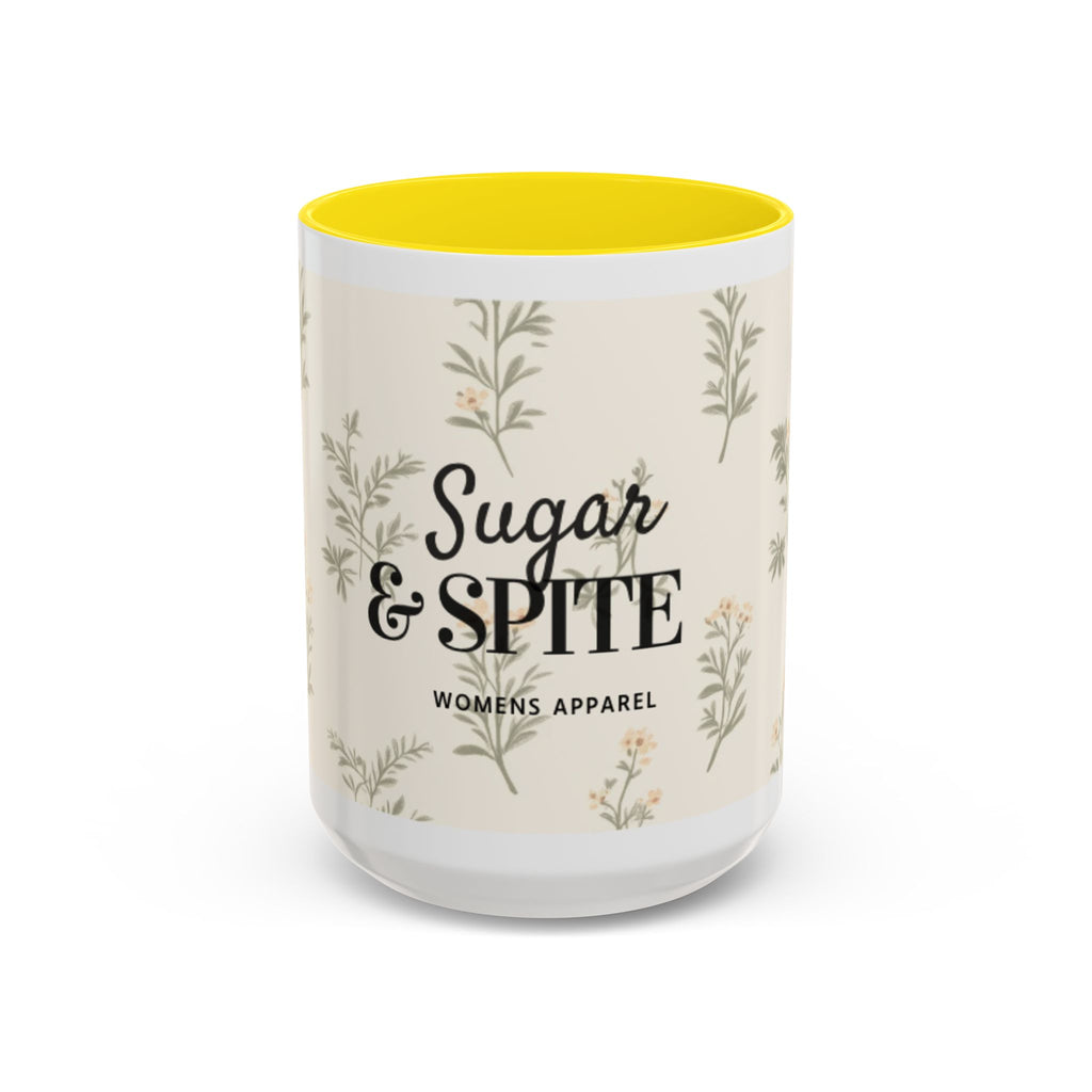 Sugar & Spite Floral Coffee Mug — Accent 11/15oz