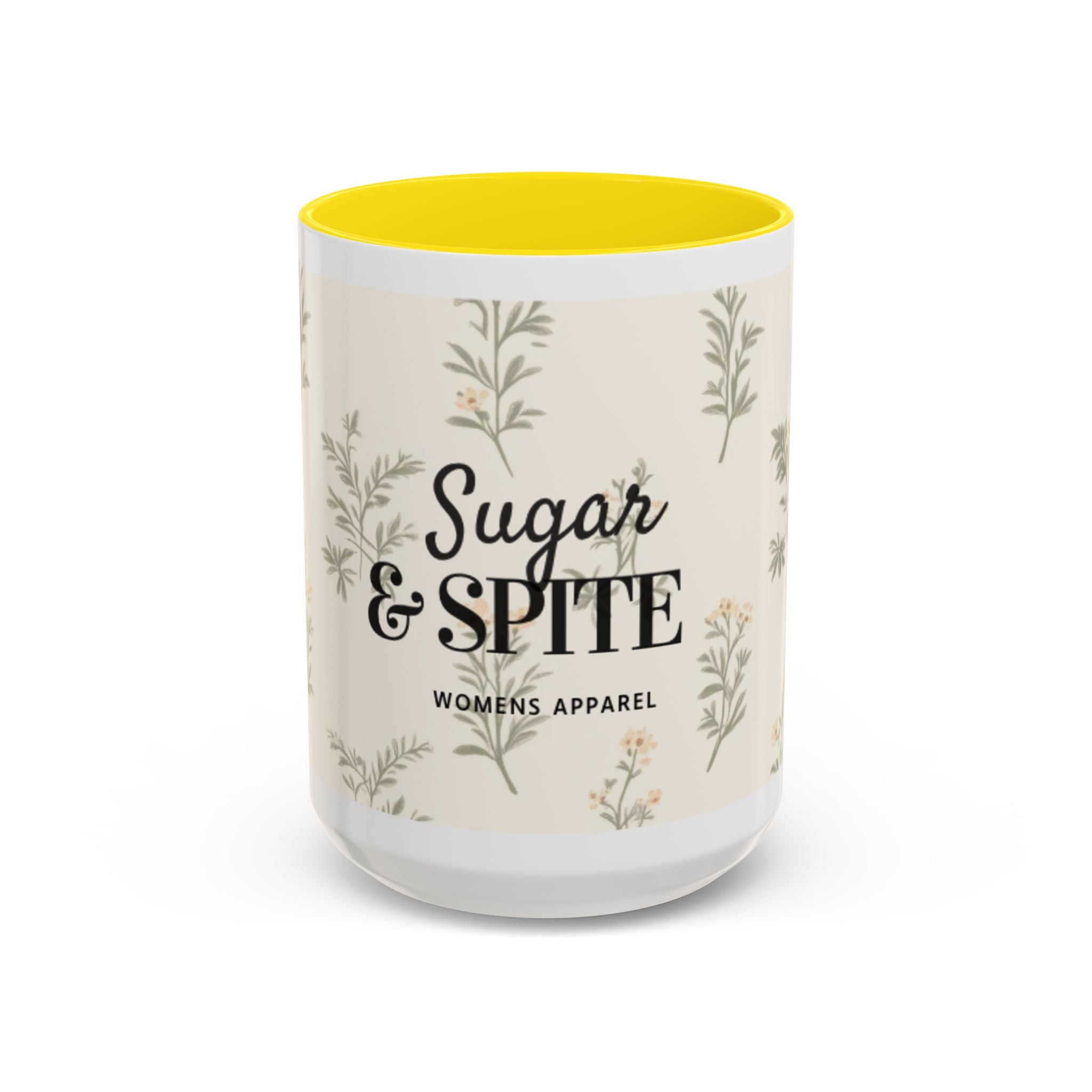 Sugar & Spite Floral Coffee Mug — Accent 11/15oz