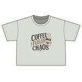 Coffee Fueled Chaos Boxy Tee — Women’s Casual Graphic T‑Shirt