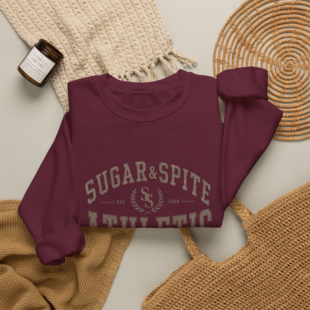 Athletic Club Sweatshirt — "Sugar & Spite" Vintage Crewneck