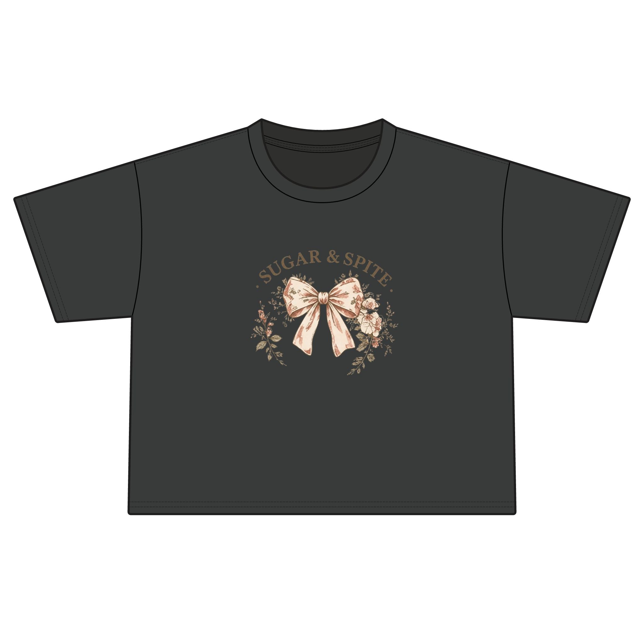 Sugar & Spite Floral Bow Boxy Tee