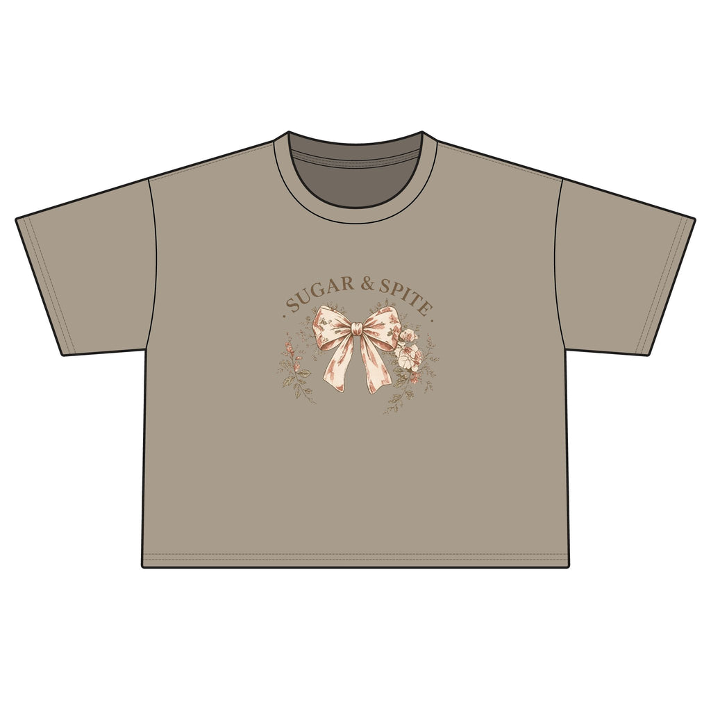Sugar & Spite Floral Bow Boxy Tee