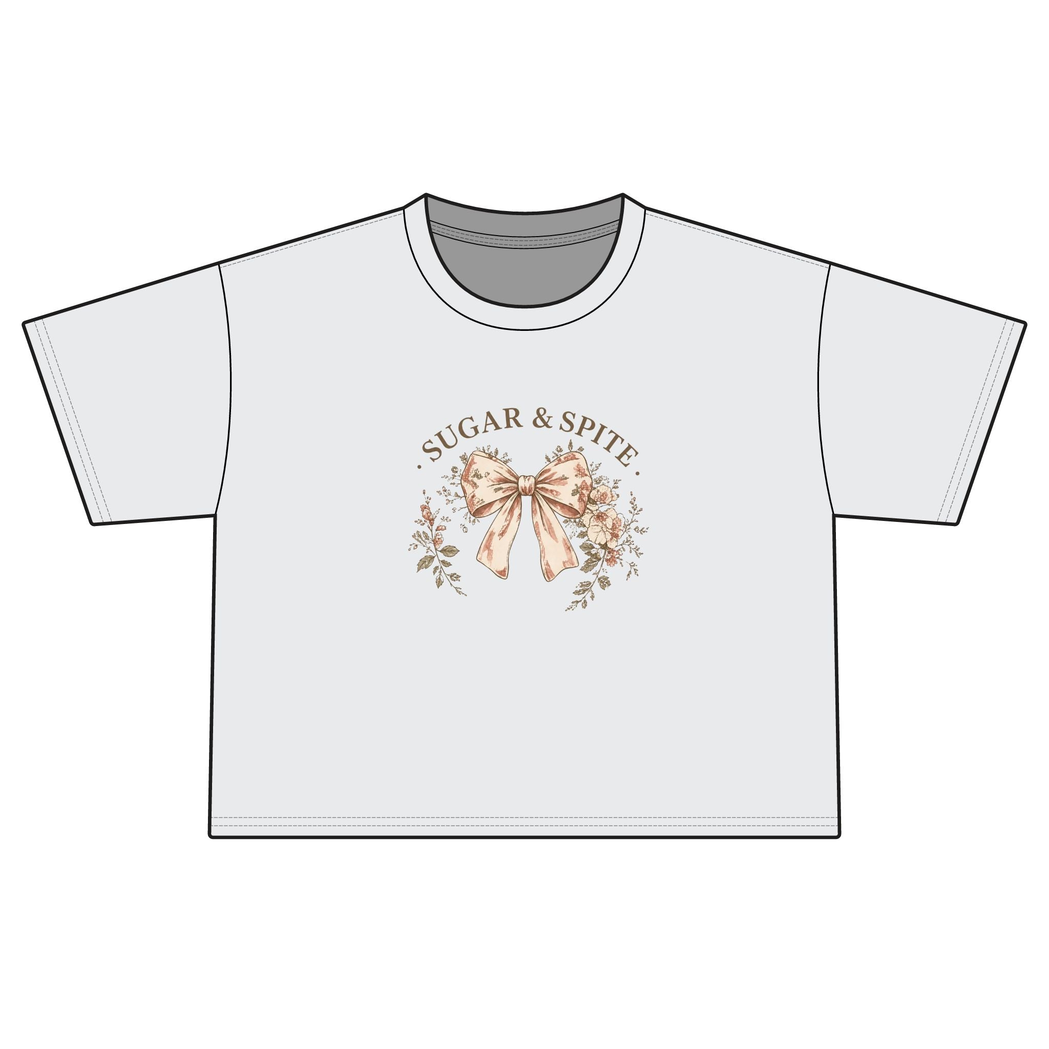 Sugar & Spite Floral Bow Boxy Tee