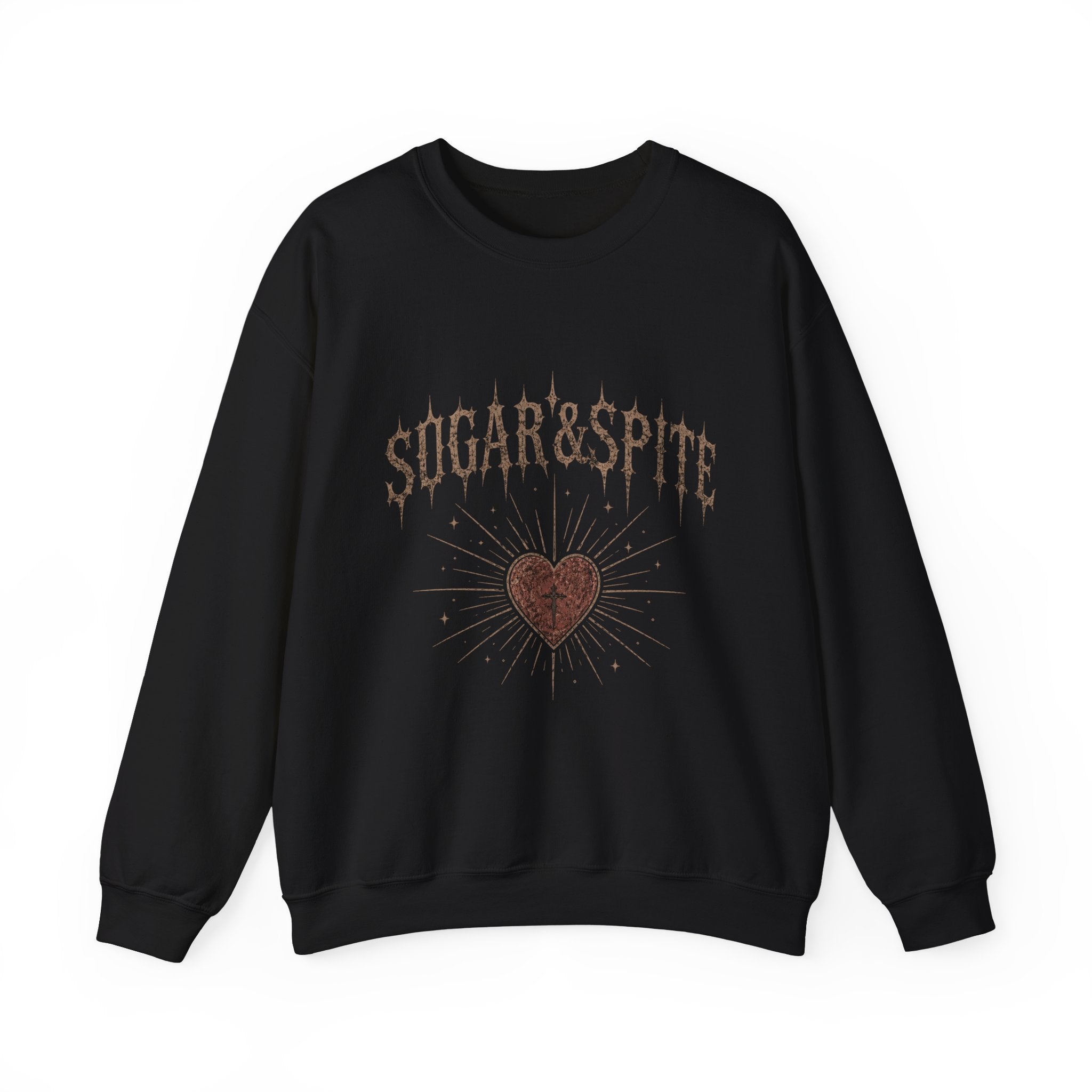 Sugar & Spite Vintage Heart Crewneck Sweatshirt