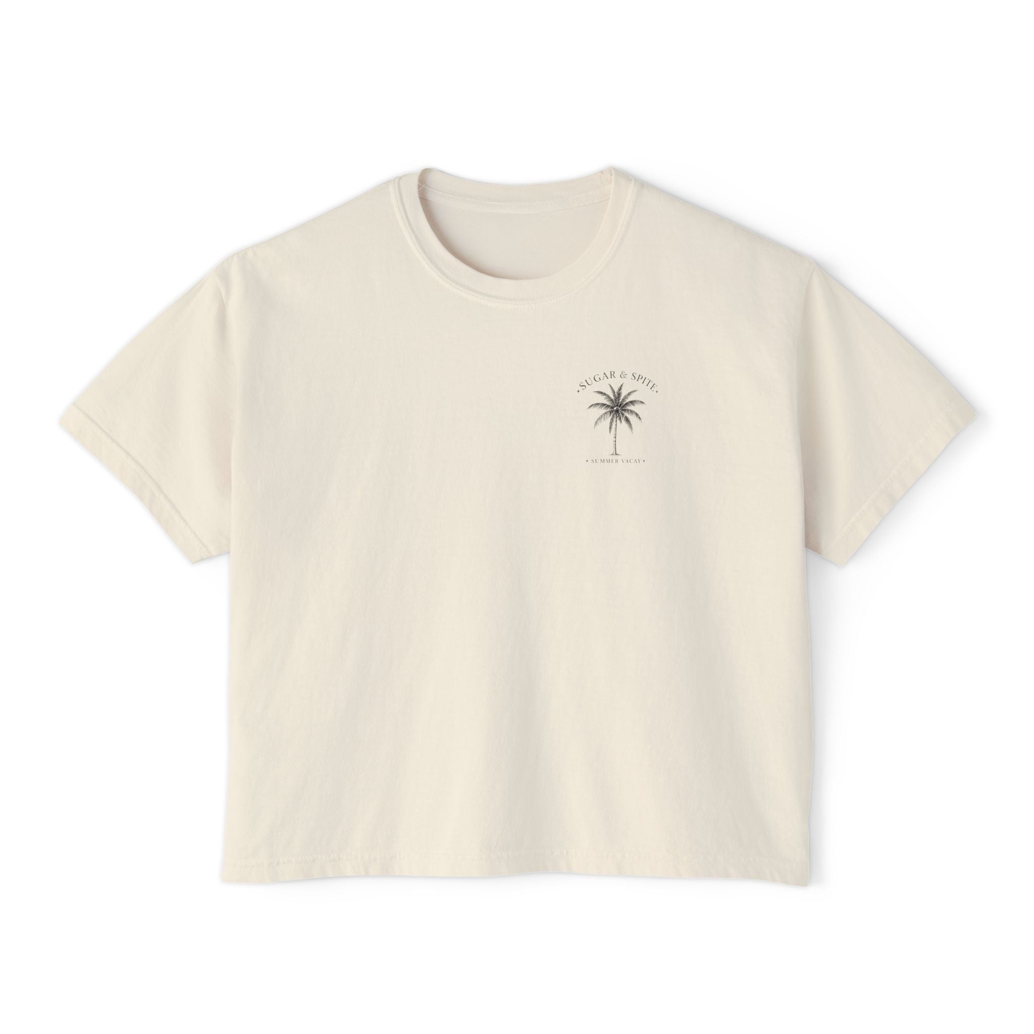 Margaritas Women's Boxy Tee – Palm Cocktail Graphic Tee