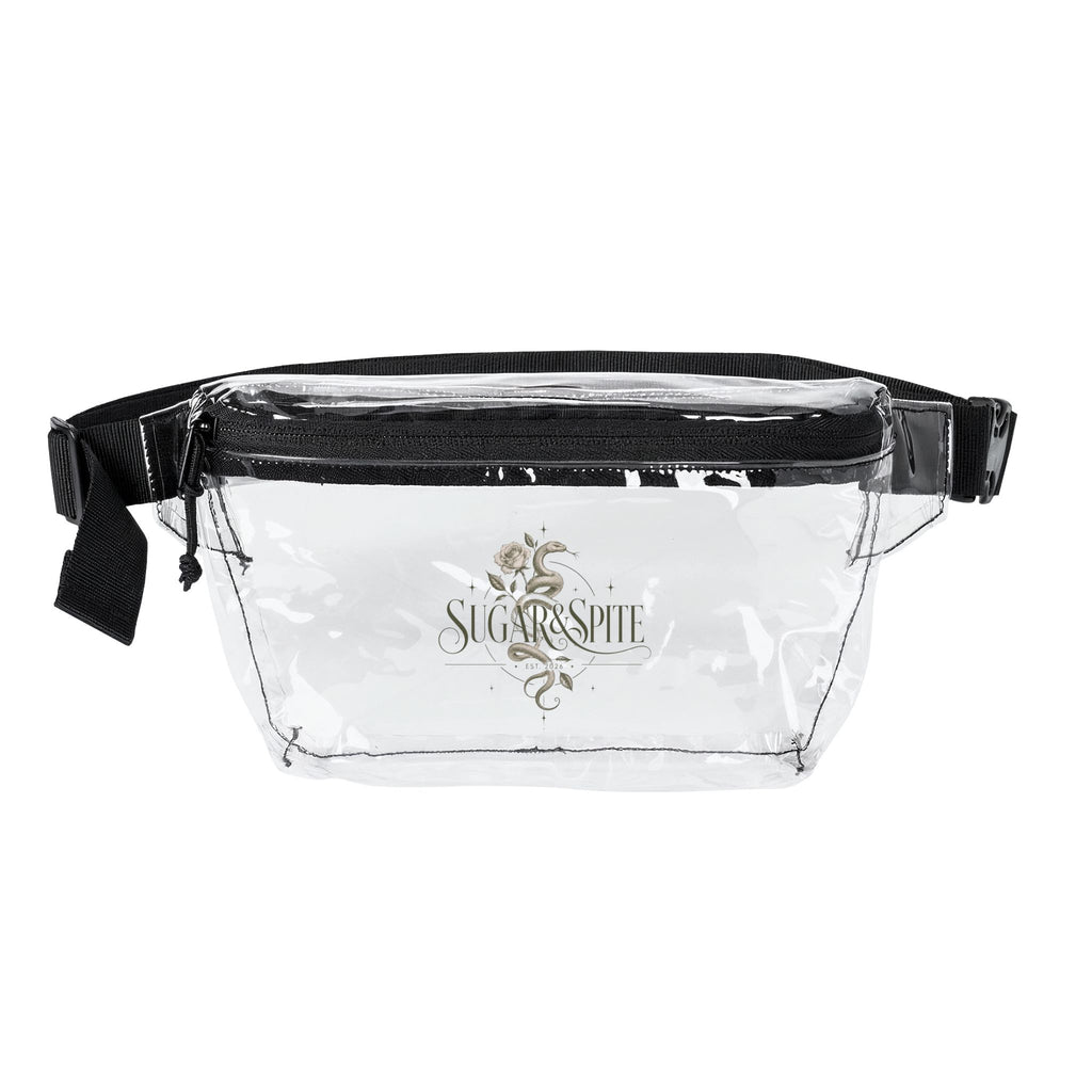 Transparent Fanny Pack — Clear Festival Waist Bag with Sugar & Spite Logo