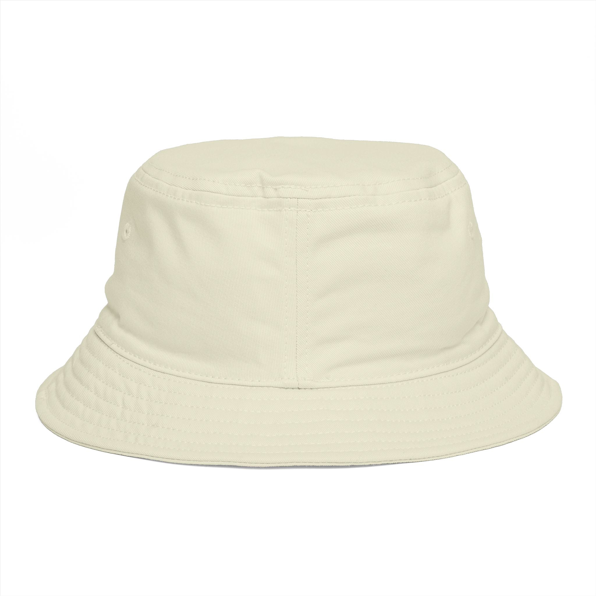 Bucket Hat — 'Sunrise Sprig' Floral Graphic Bucket Hat with Pink Bloom