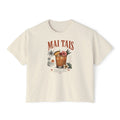 Mai Tais Cocktail Boxy Tee — Vintage Tropical Summer Shirt