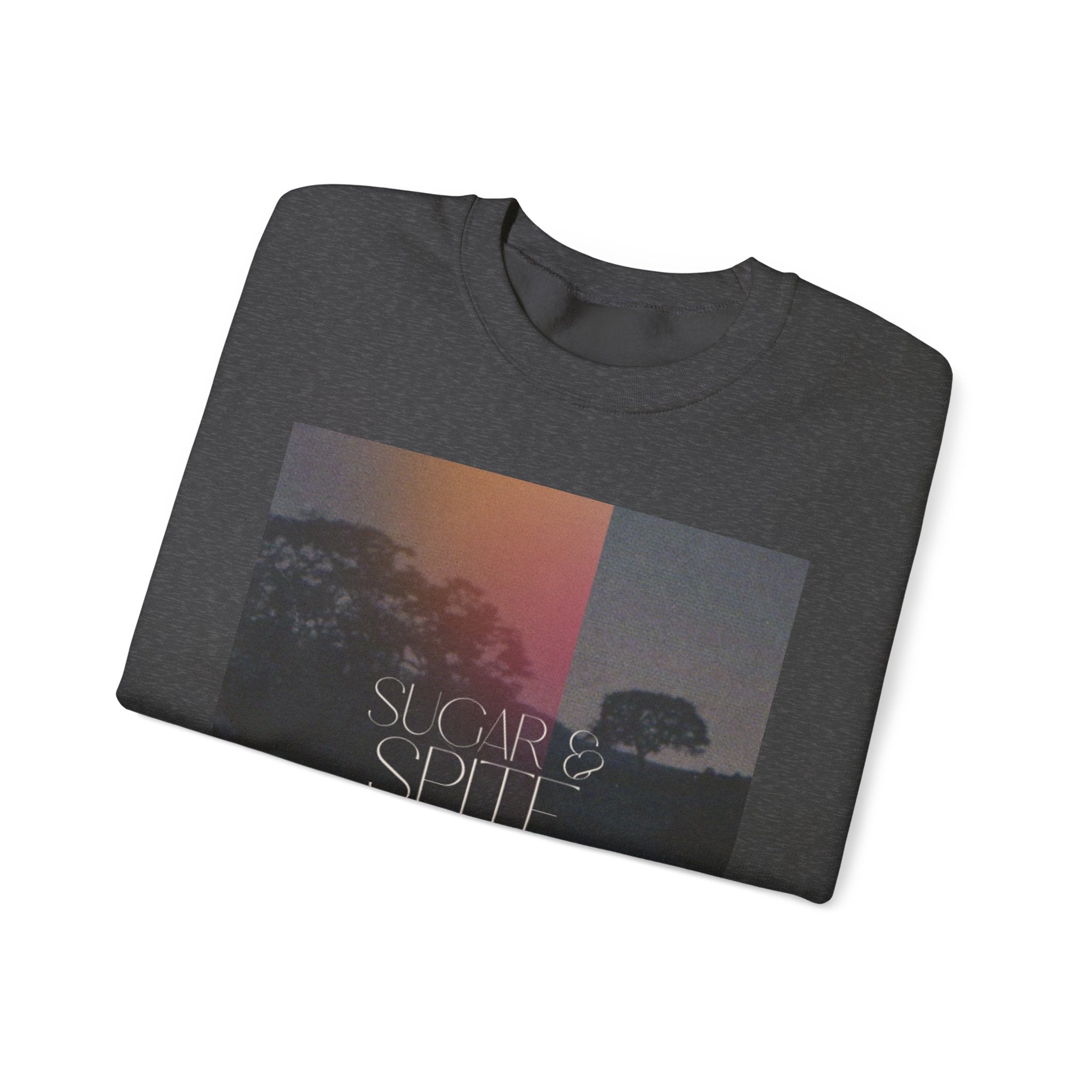 Sugar & Spite Graphic Sweatshirt — Moody Sunset Nature Crewneck