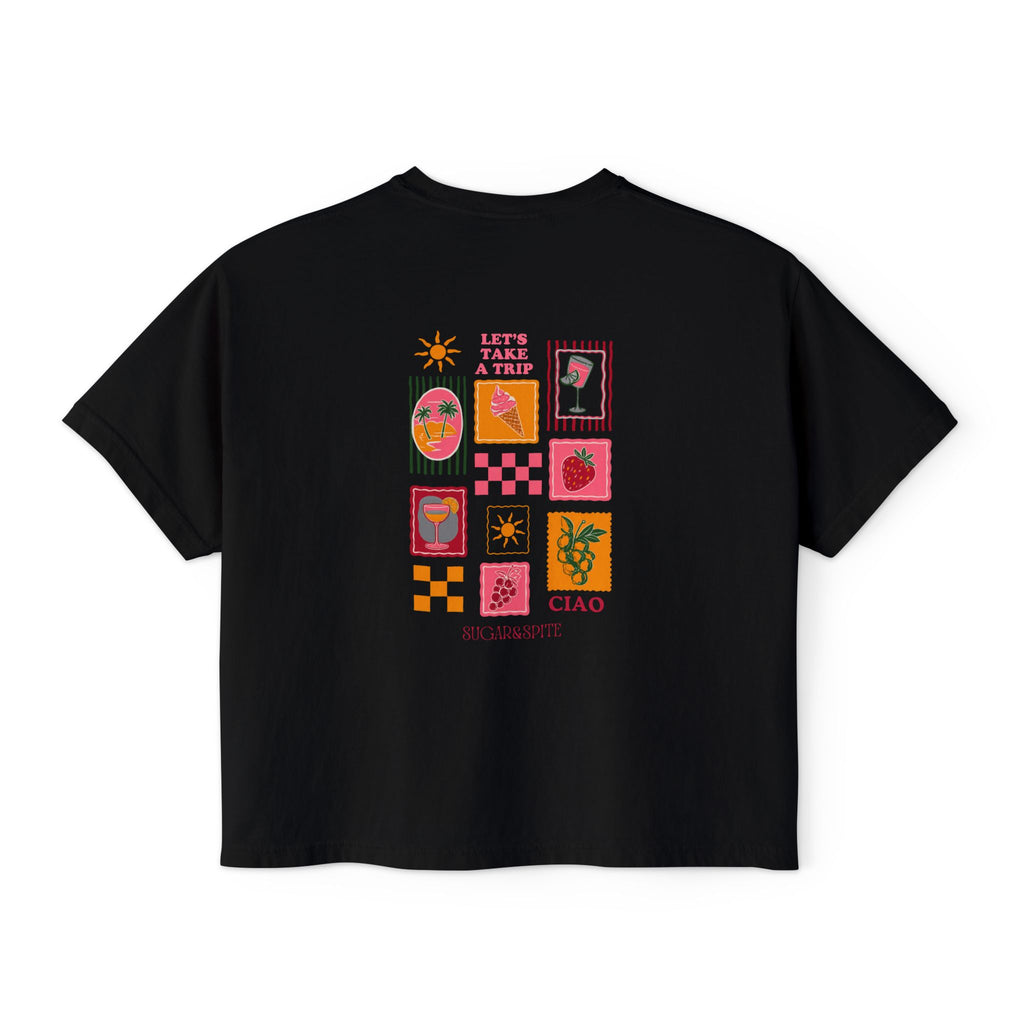 Summer Graphic Boxy Tee (Let's Take a Trip, Ciao)