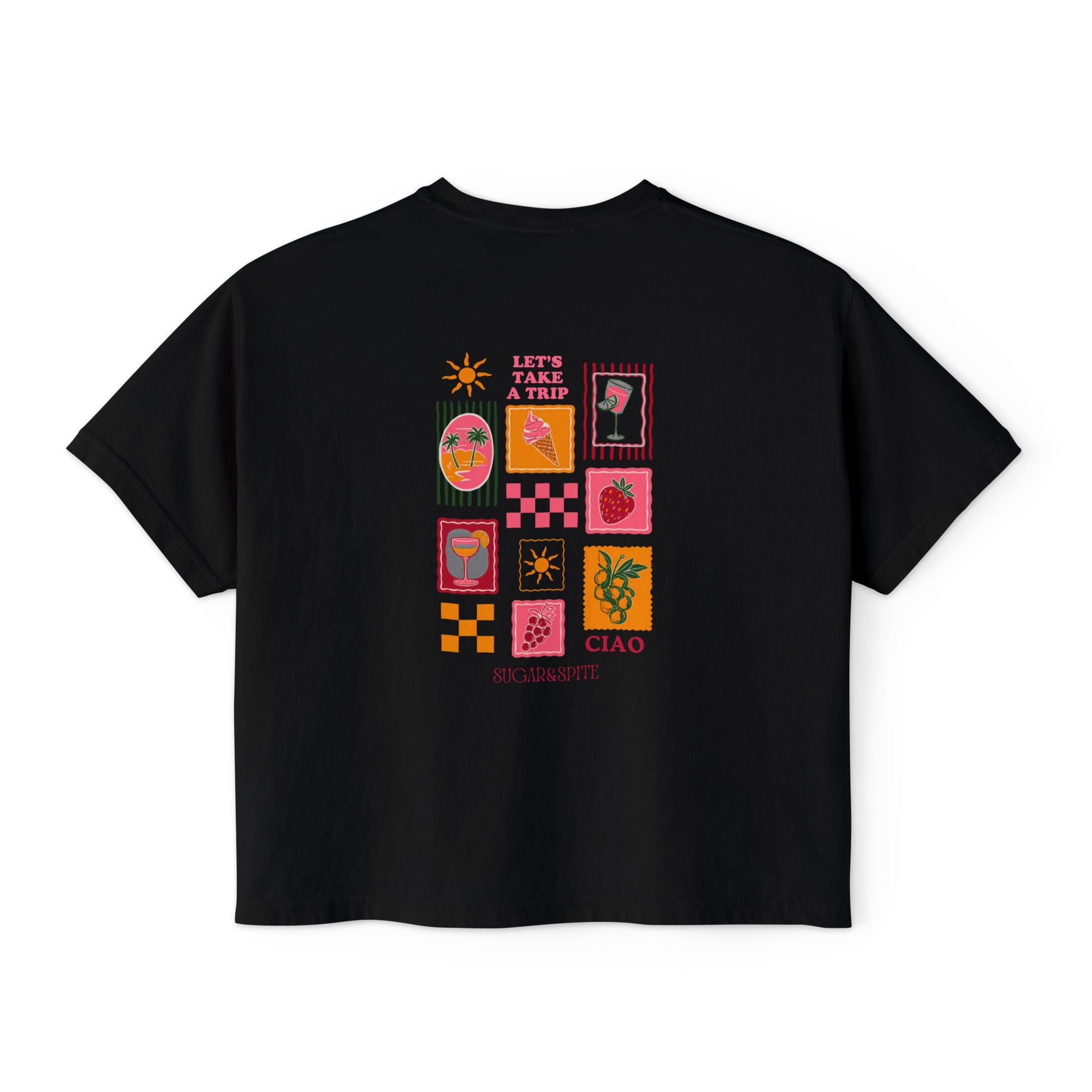 Summer Graphic Boxy Tee (Let's Take a Trip, Ciao)