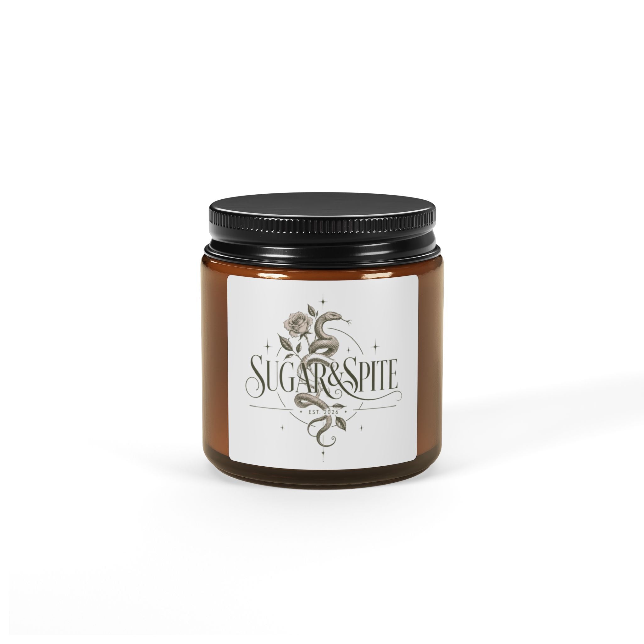 Scented Soy Candle (Multi-Size, Amber Jar)
