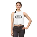 Built Different Crop Top — Women’s Fitness Tank with Barbell Graphic
