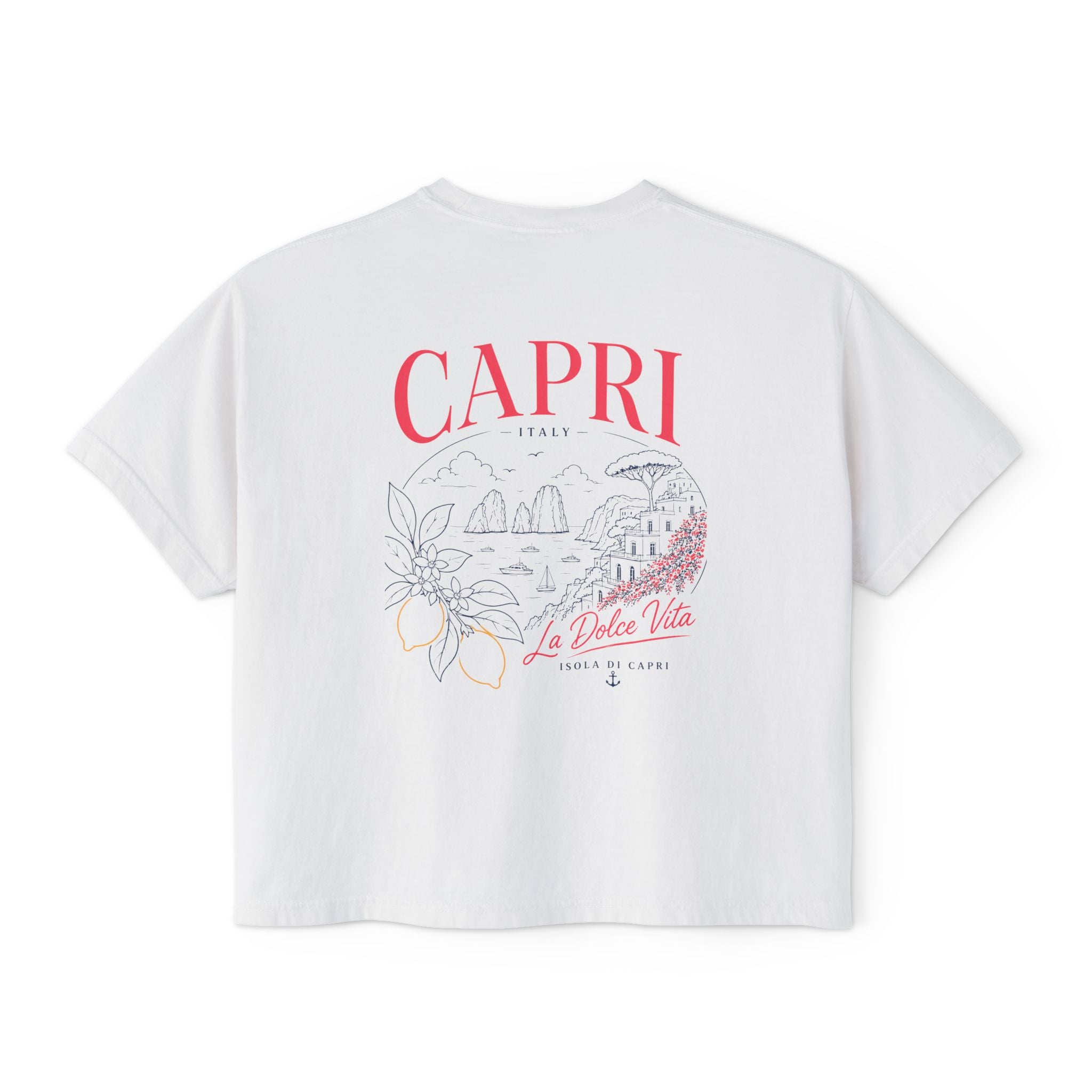 Capri La Dolce Vita graphic Tee | Boxy Women’s Shirt