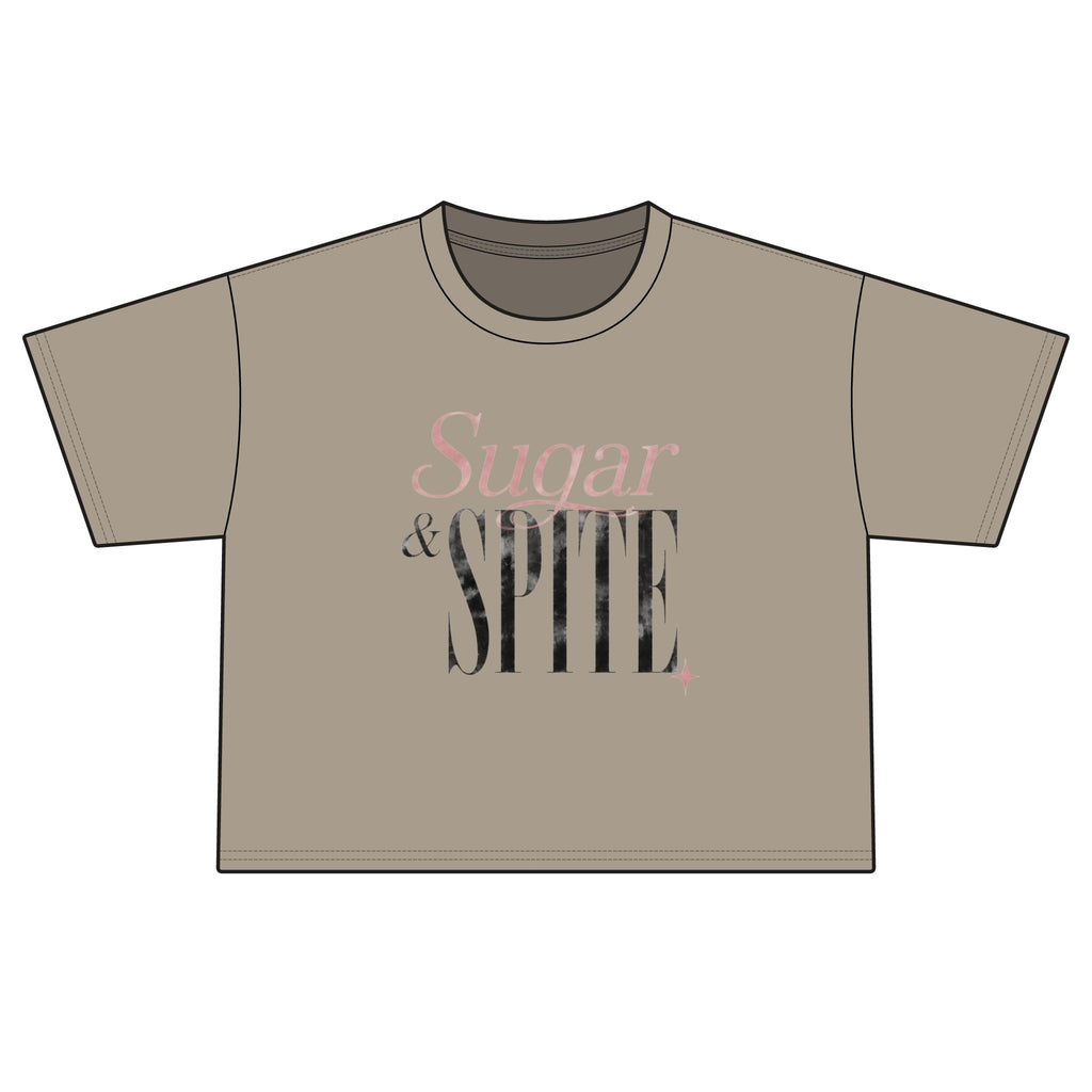 Sugar & Spite Boxy Tee — Cute Feminine Graphic Crop T‑Shirt