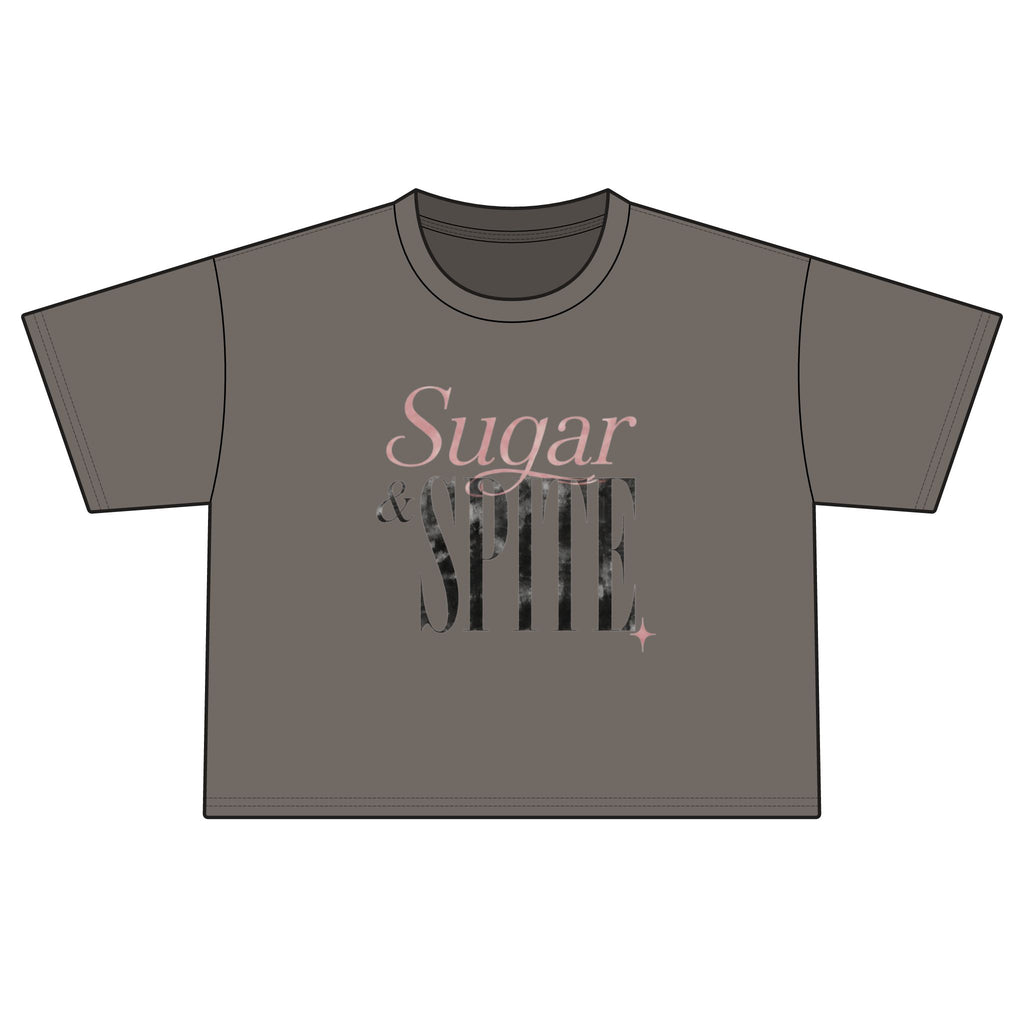 Sugar & Spite Boxy Tee — Cute Feminine Graphic Crop T‑Shirt