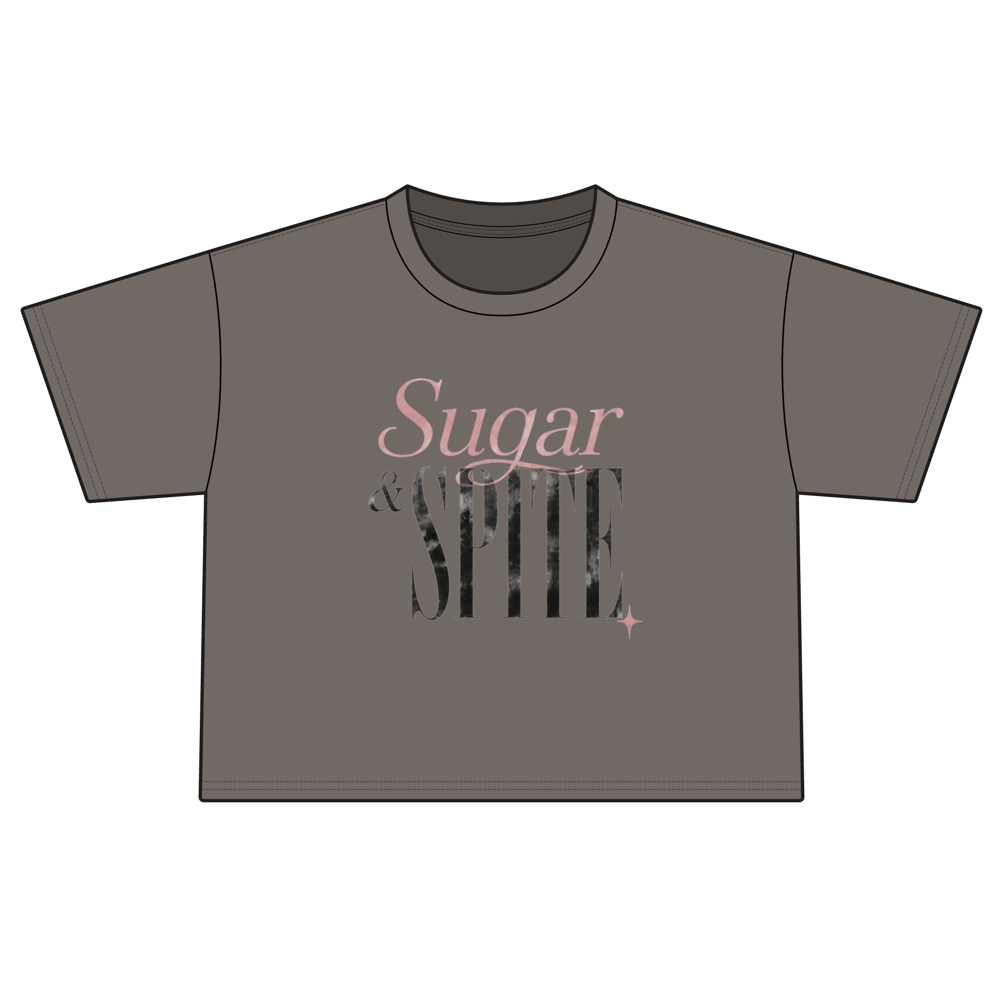 Sugar & Spite Boxy Tee — Cute Feminine Graphic Crop T‑Shirt