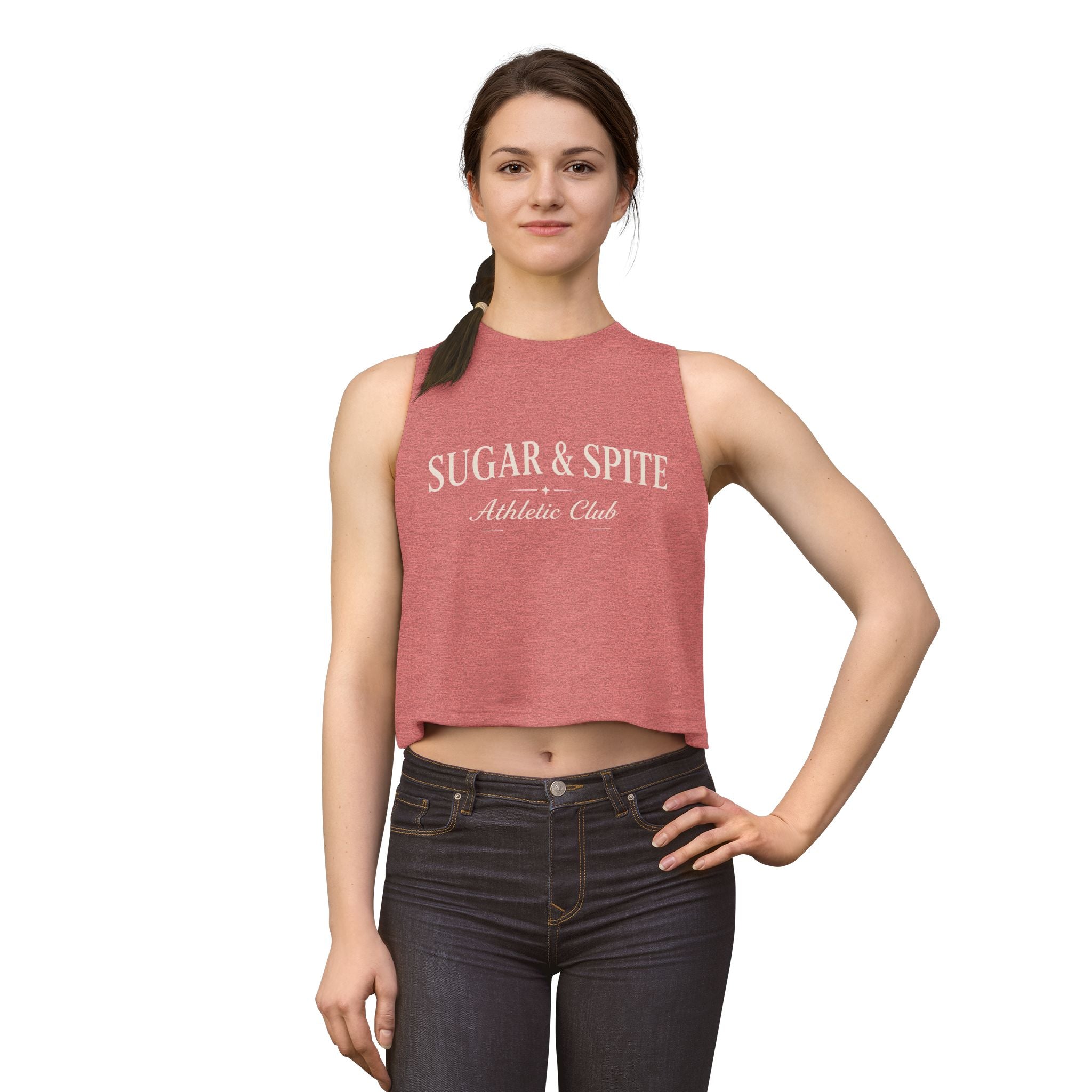Sugar & Spite Athletic Club Crop Top — Women's Vintage Athletic Tank
