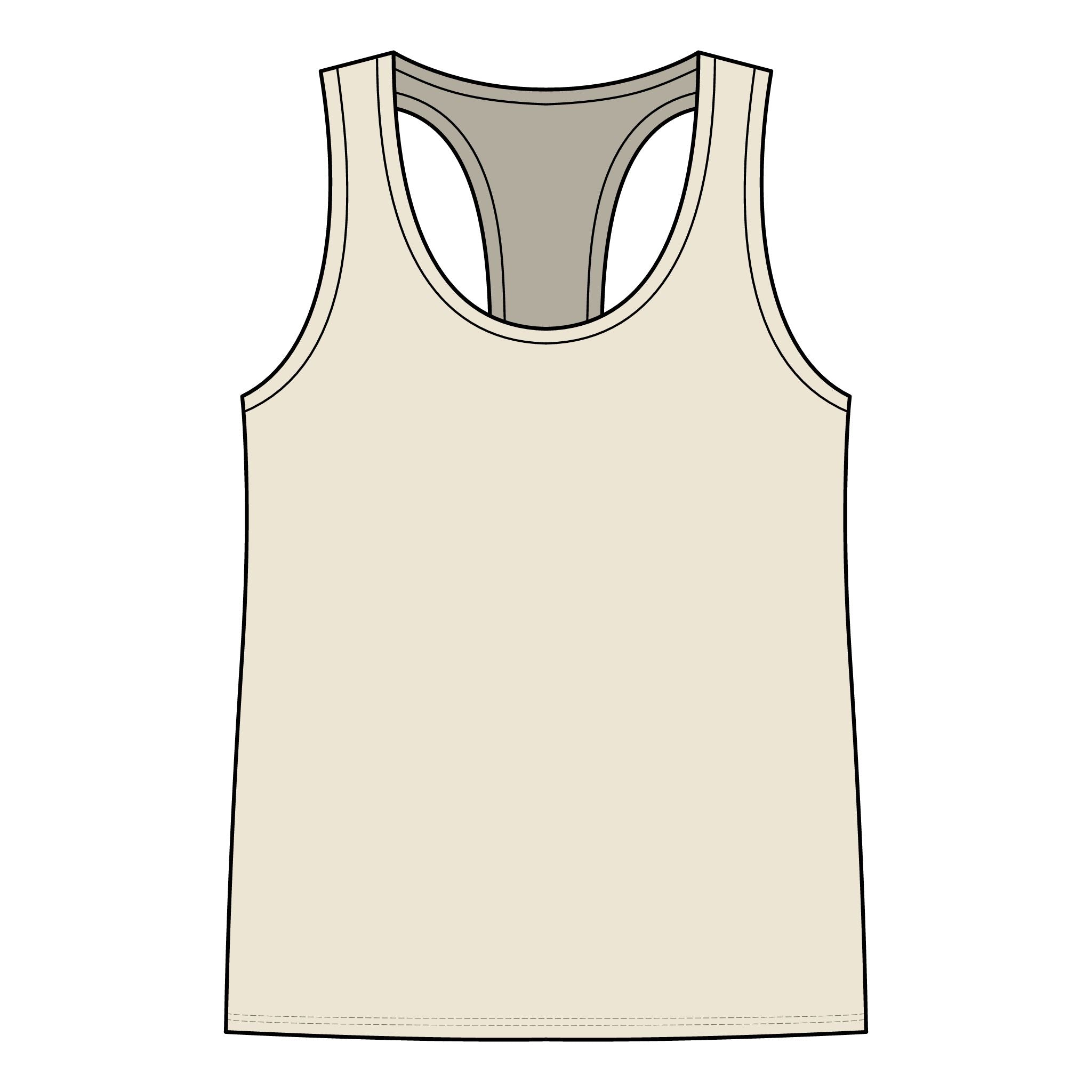 Leopard Outline Women's Racerback Tank Top — Minimal Safari Cat Graphic