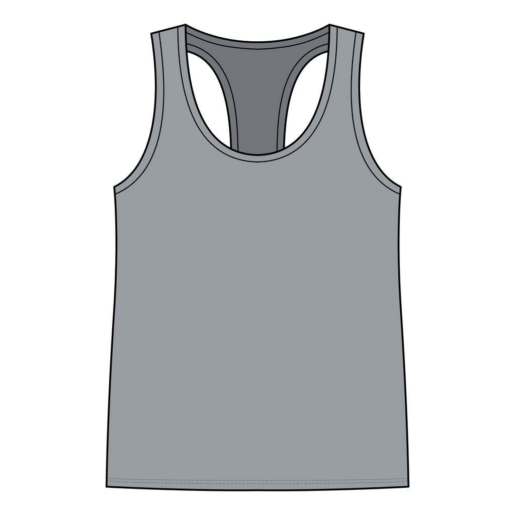 Leopard Outline Women's Racerback Tank Top — Minimal Safari Cat Graphic