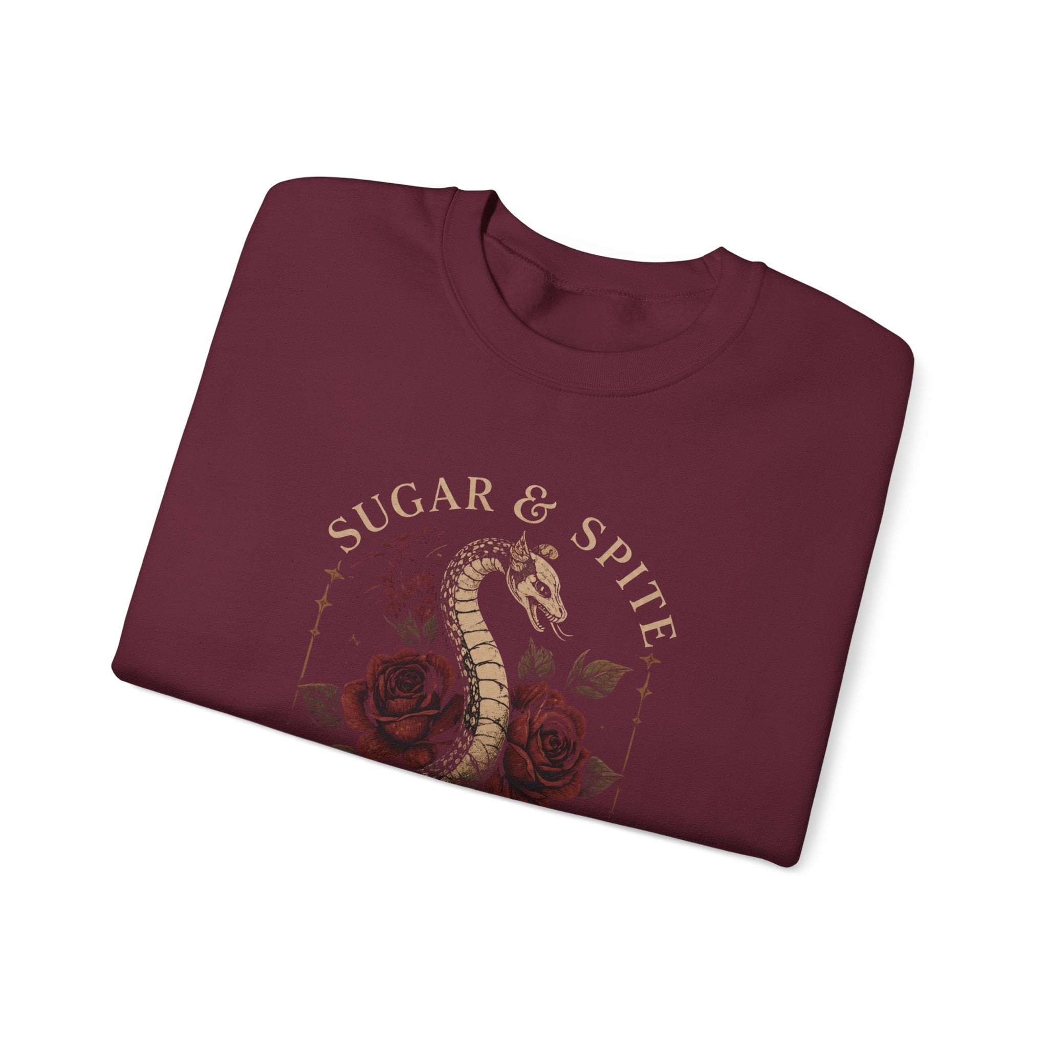 Sugar & Spite Snake Crewneck Sweatshirt – Gothic Rose Graphic Crewneck
