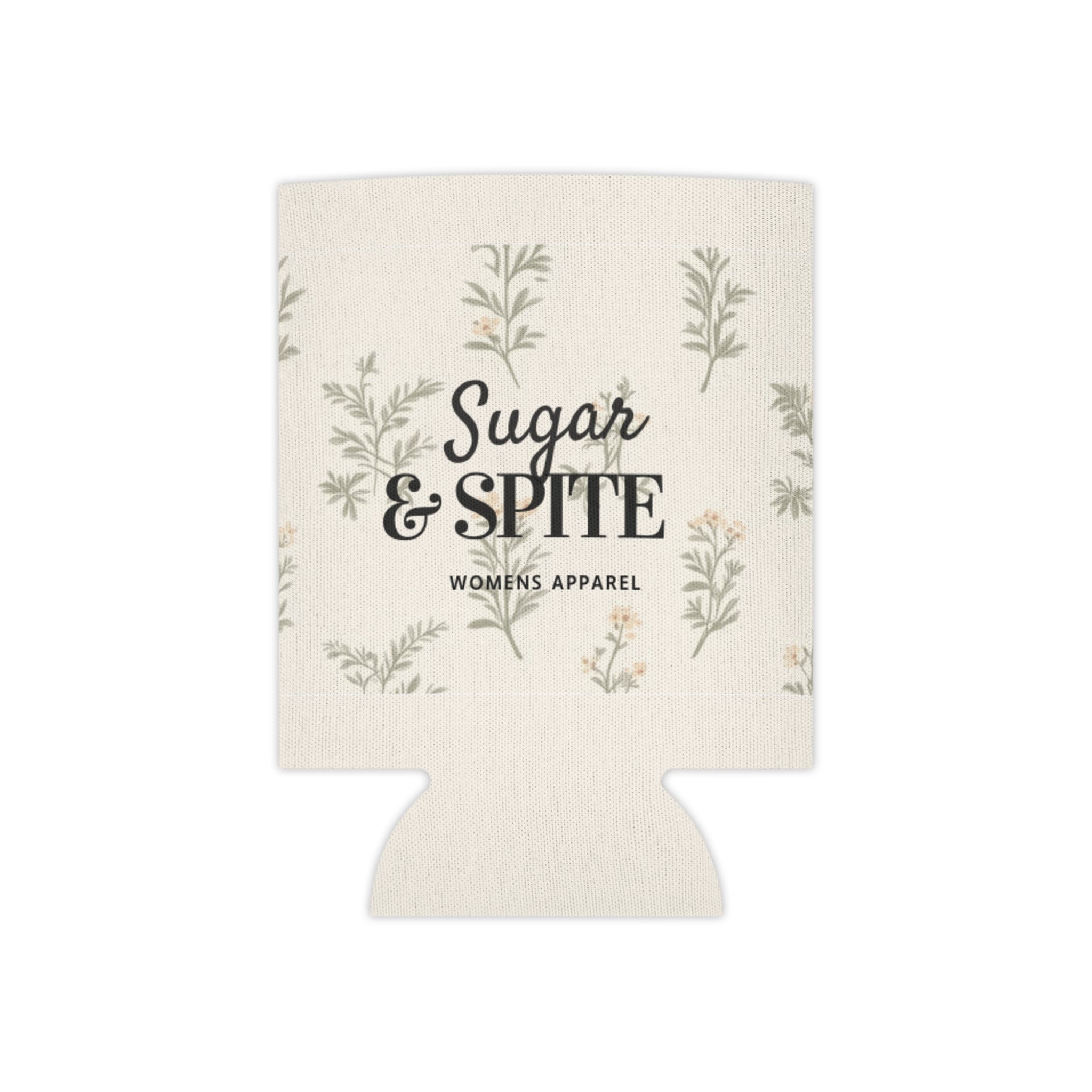 Sugar & Spite Floral Can Cooler – Insulated Beverage Koozie