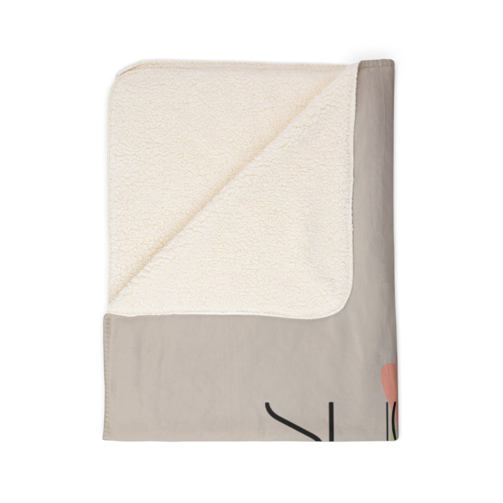 Sugar & Spite Floral Sherpa Blanket — Cozy Fleece Throw for Home, Gifts & Spring Decor