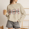SkareSpirit Crewneck Sweatshirt — Floral Skull Gothic Graphic Sweatshirt
