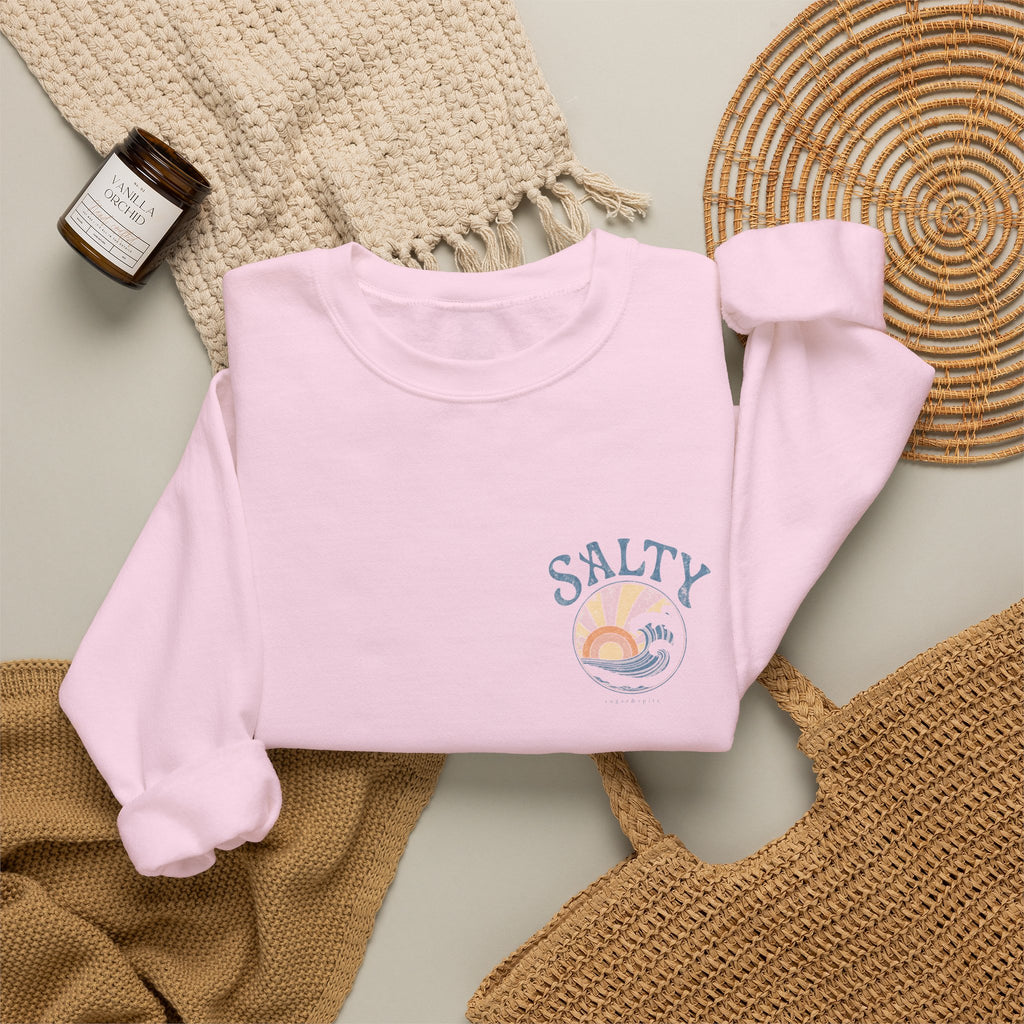 Salty Sunset Wave Crewneck Sweatshirt