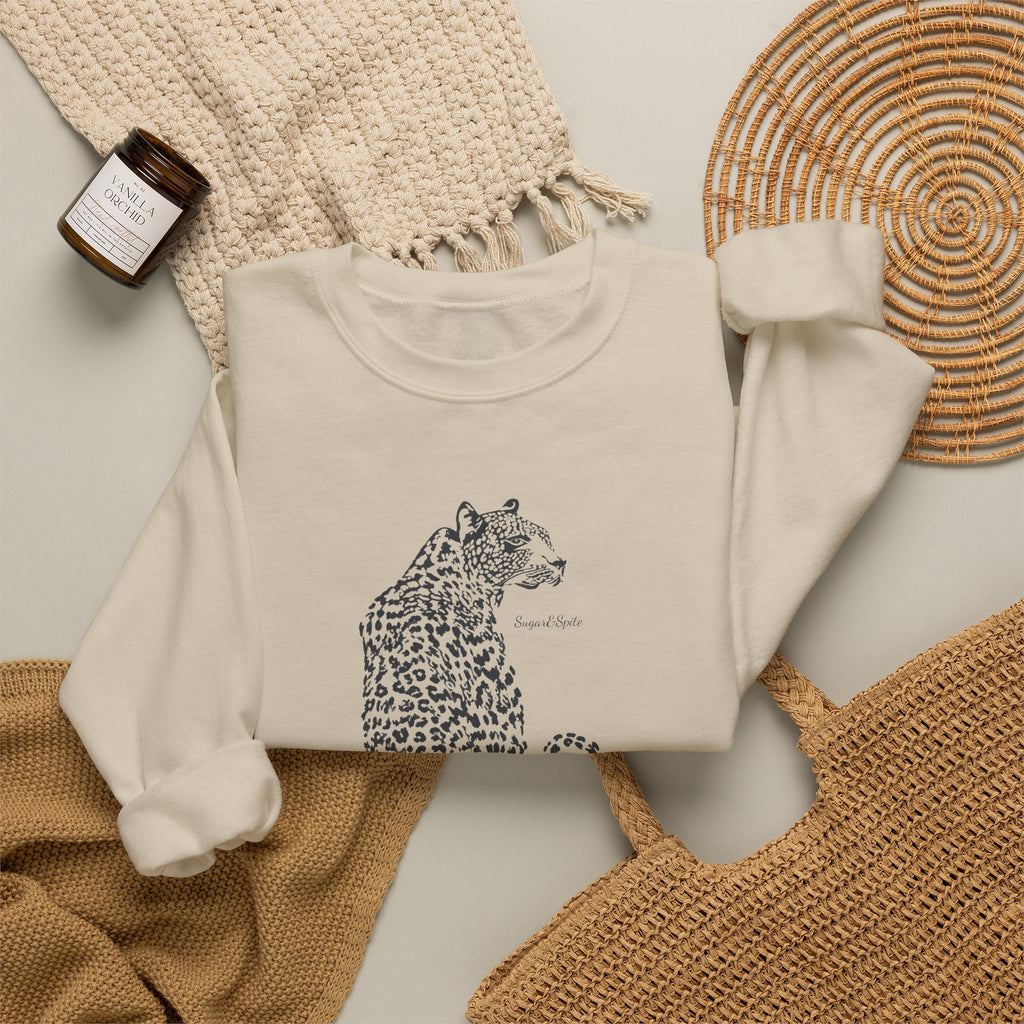 Leopard Sketch Crewneck Sweatshirt