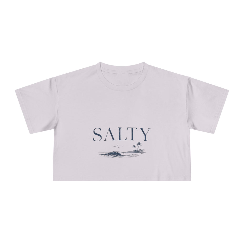 Salty Ocean Waves Crop Tee | Beach Minimalist Coastal Shirt