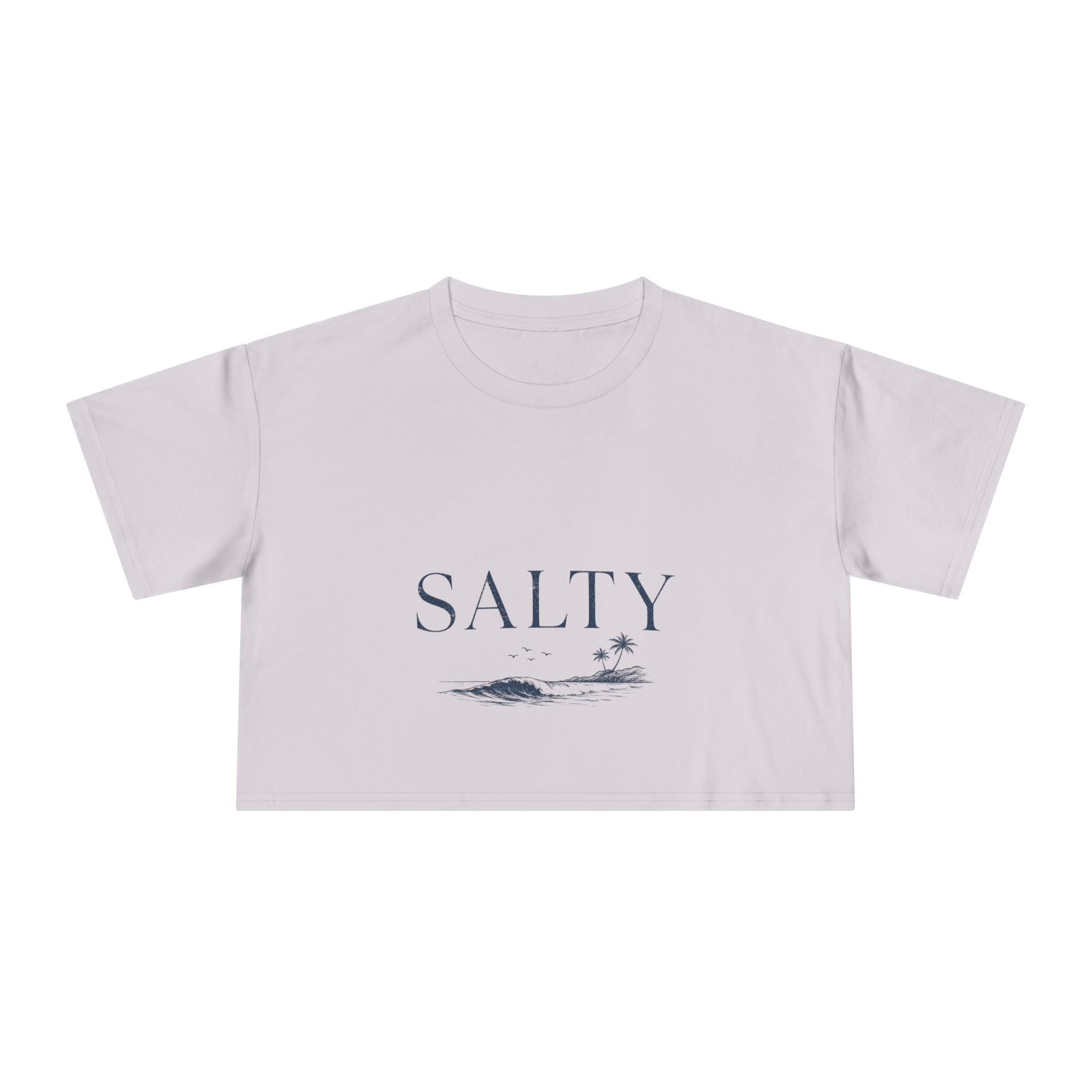 Salty Ocean Waves Crop Tee | Beach Minimalist Coastal Shirt