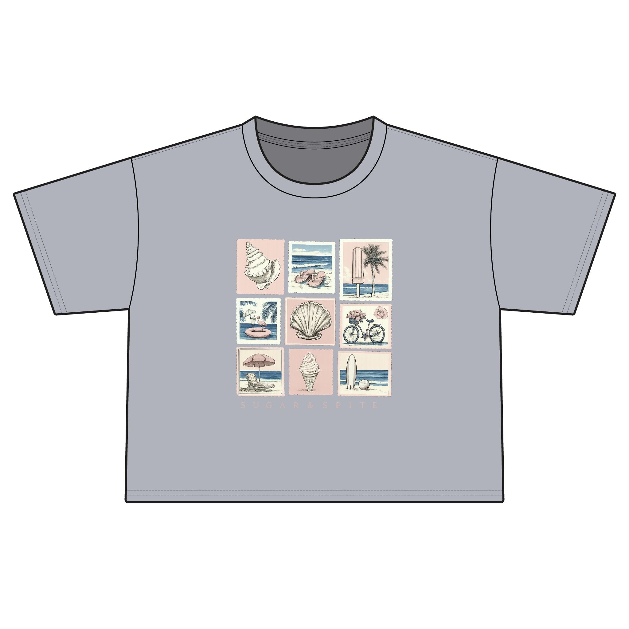 Women's Summer Collage Boxy Tee