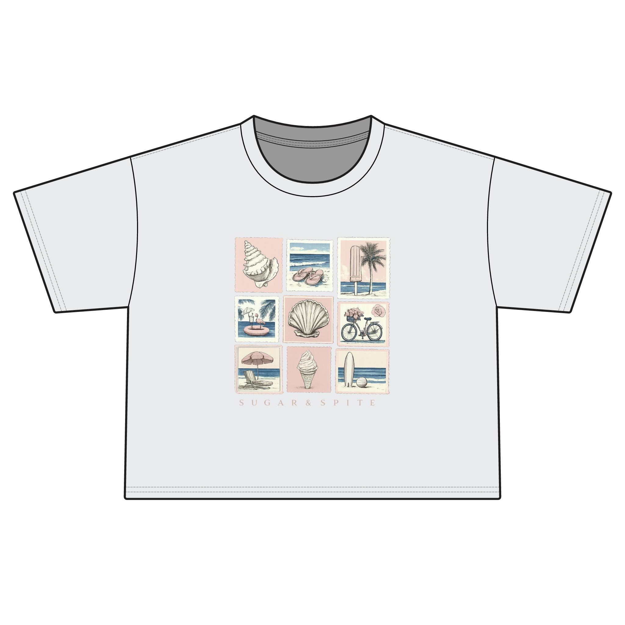 Women's Summer Collage Boxy Tee