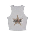 Women's Racer Tank Top — 'Sugar & Spice' Leopard Star Graphic
