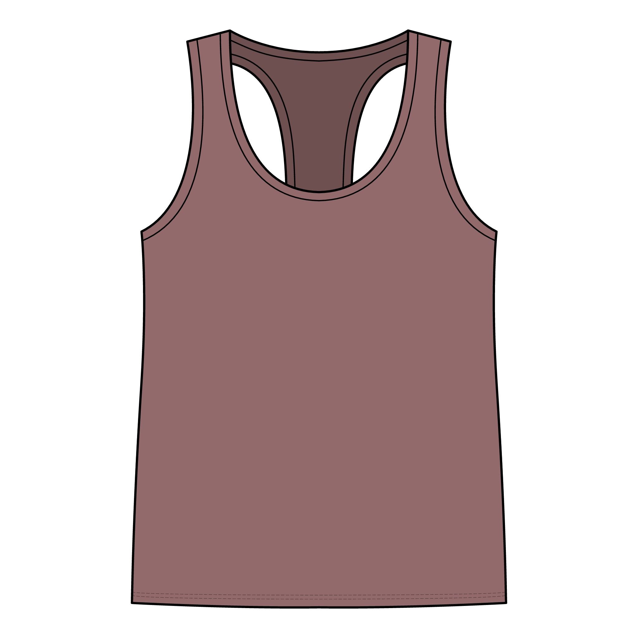 Leopard Outline Women's Racerback Tank Top — Minimal Safari Cat Graphic