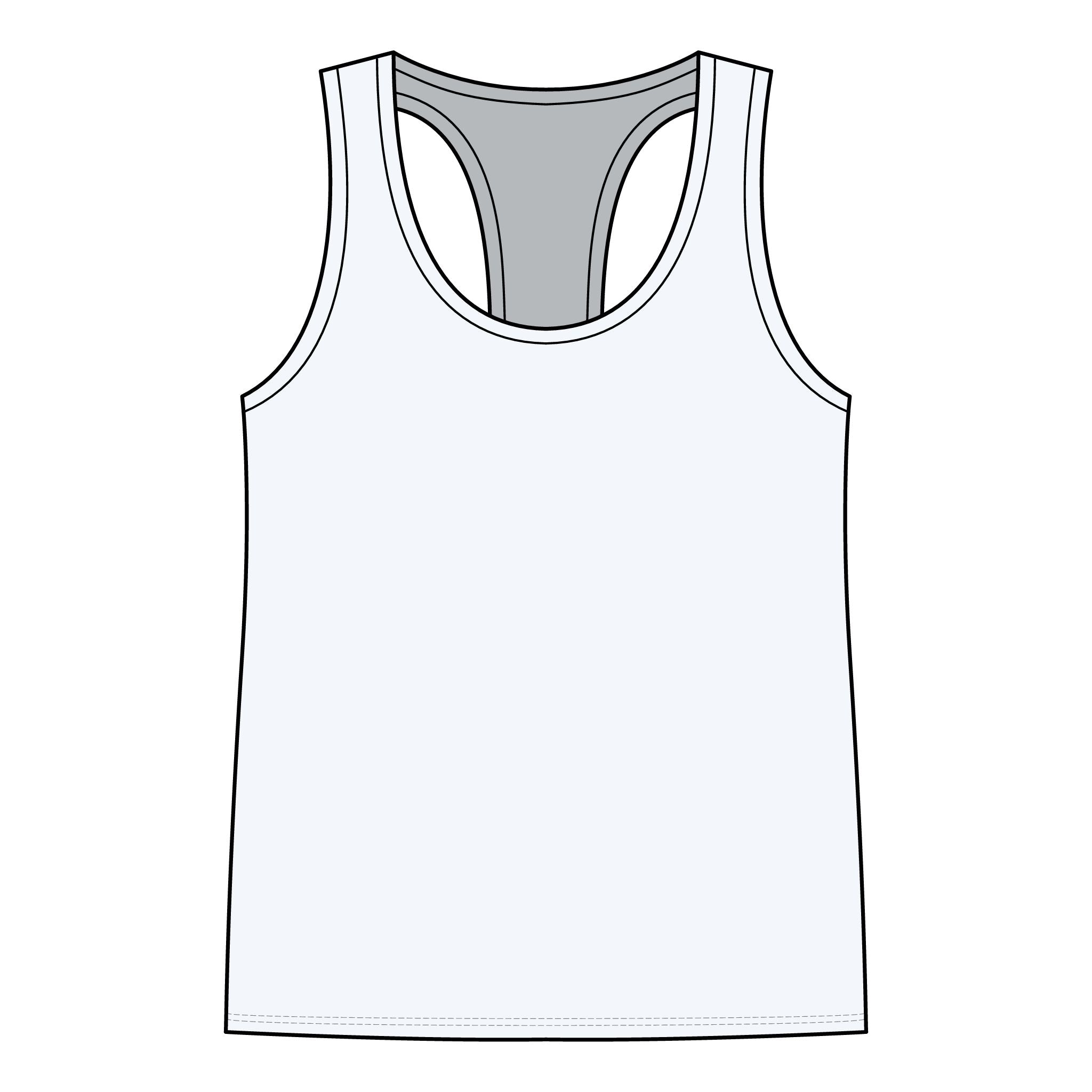 Leopard Outline Women's Racerback Tank Top — Minimal Safari Cat Graphic