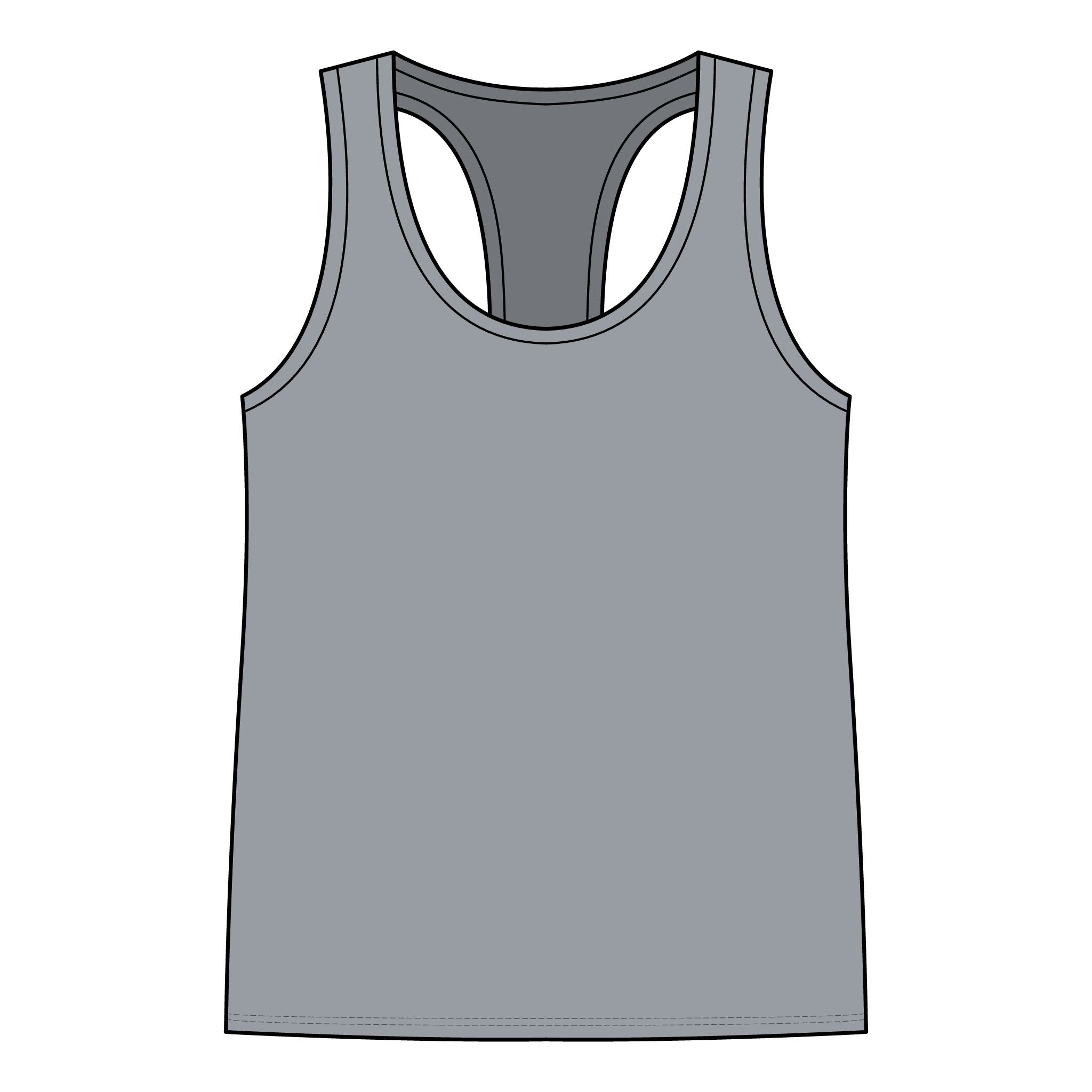 Leopard Outline Women's Racerback Tank Top — Minimal Safari Cat Graphic