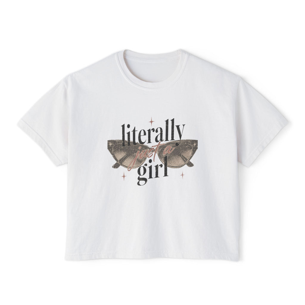 Literally Girl sunglasses tee | Boxy Tee