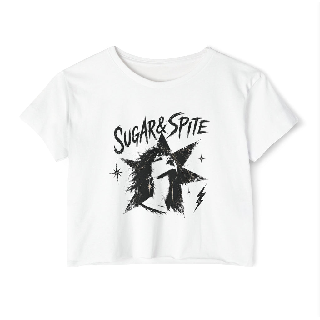 Sugar & Spite Rock Star Crop Top | Retro Star Graphic Tee