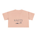 Salty Ocean Waves Crop Tee | Beach Minimalist Coastal Shirt