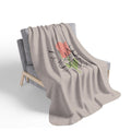 Sugar & Spite Floral Sherpa Blanket — Cozy Fleece Throw for Home, Gifts & Spring Decor