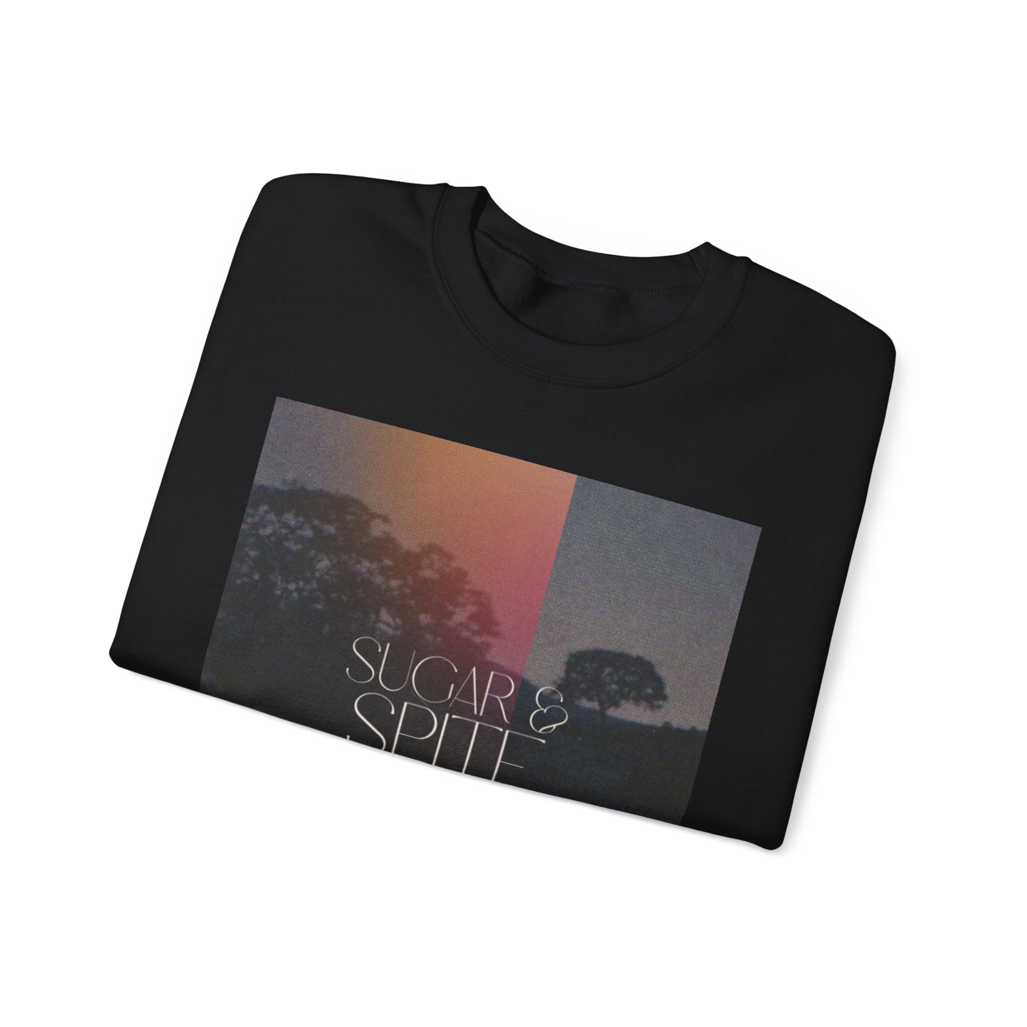 Sugar & Spite Graphic Sweatshirt — Moody Sunset Nature Crewneck