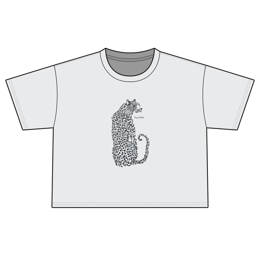 Boxy Women's Tee — Leopard Silhouette Graphic