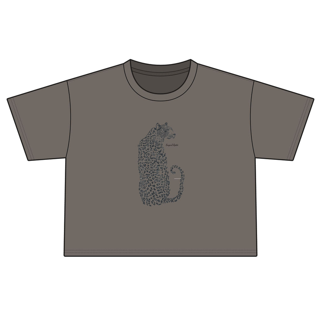 Boxy Women's Tee — Leopard Silhouette Graphic