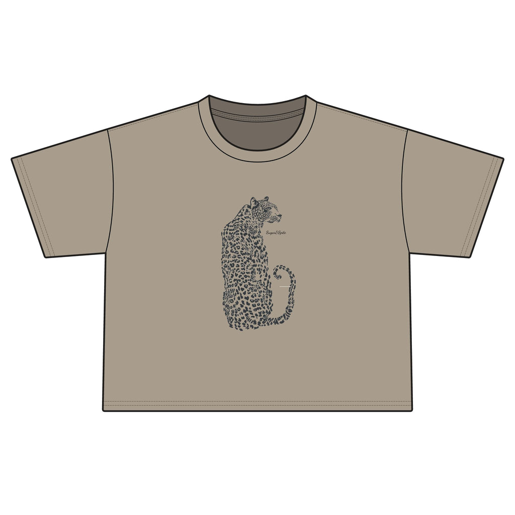 Boxy Women's Tee — Leopard Silhouette Graphic