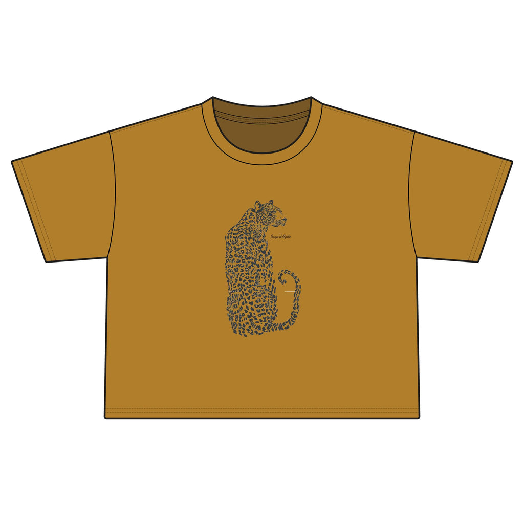 Boxy Women's Tee — Leopard Silhouette Graphic